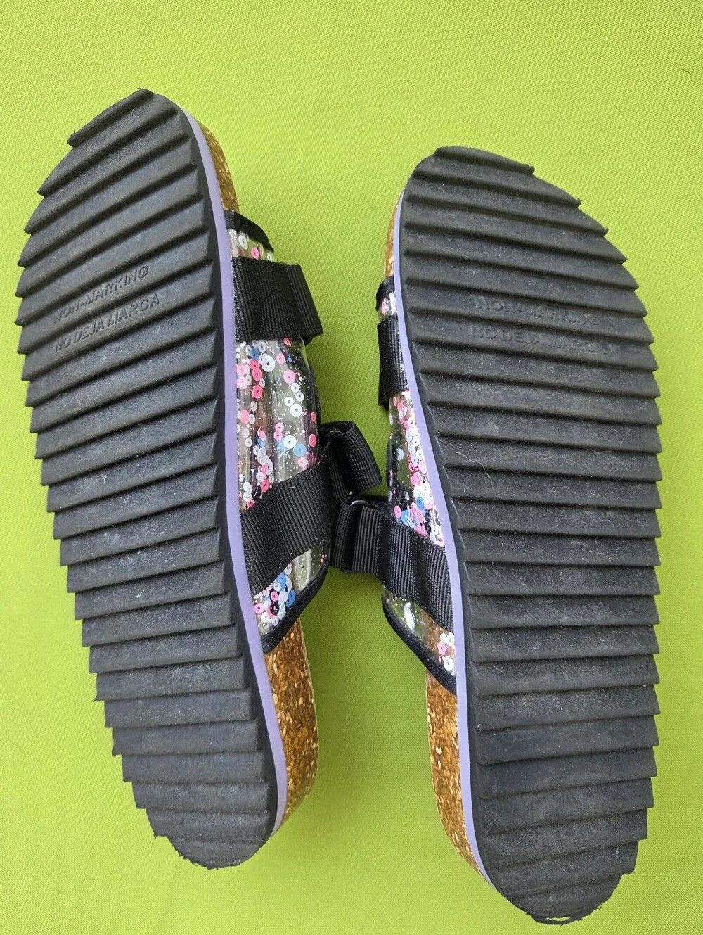 Justice Black Slides Size 4